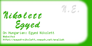 nikolett egyed business card